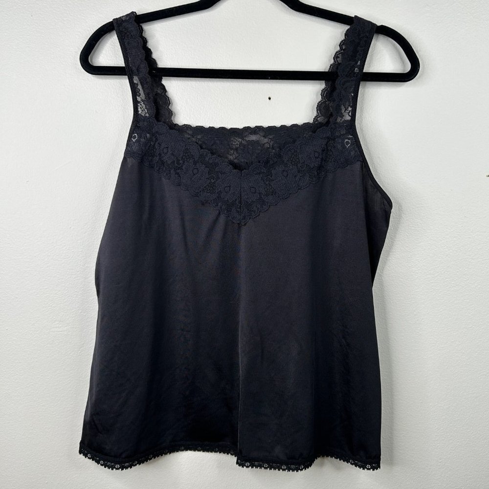 Vanity Fair‎ black lace cami size 38/44
